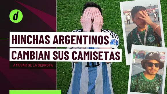 ¿Frustración argentina? tras perder en el debut, hinchas cambiaron sus camisetas por las de Arabia Saudita
