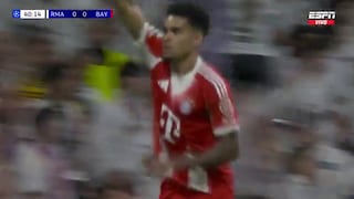 Silenció el Bernabéu: Luis Díaz y un golazo para la ventaja de Bayern Múnich sobre Real Madrid