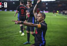 ¡Se adelanta sin problemas! Gol de Raphinha para el 1-0 de Barcelona vs. Celta