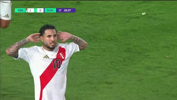 Gol de Sergio Peña para el 1-0 del Perú vs. República Dominicana. (Video: Movistar Deportes)