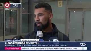 Llegó Franco Romero, fichaje de Sporting Cristal: “Es un club grande, conocido en todos lados”