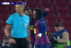 ¡Doblete y remontada! Los goles de Koundé para el 2-1 de Barcelona vs. Frankfurt