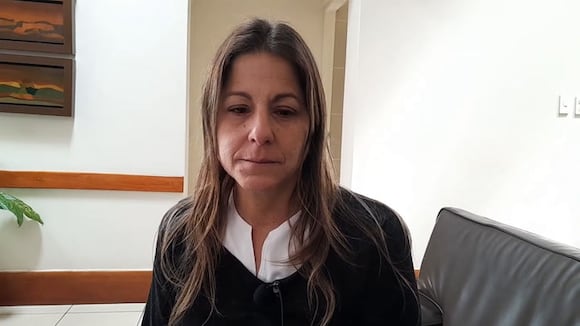 Alexandra Chale, hija de Roberto Chale. (Video: Juan Carlos Esteves)