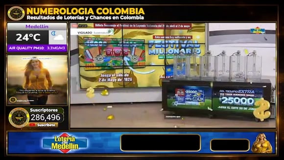 Así se jugó el último sorteo de la Lotería de Medellín. (Video: Lotería de Medellín)