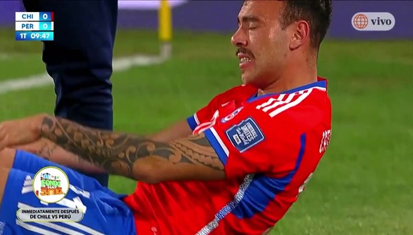 Matías Catalán se lesionó y fue sustituido en el Perú vs. Chile. (Video: América TV)
