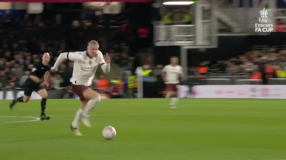 Gol de Haaland para el 2-0 de Manchester City vs. Lutón. (Video: FA Cup)
