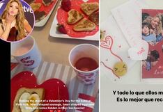Shakira sorprende a sus hijos con desayuno especial por San Valentín