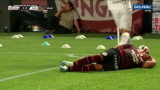 Entre lágrimas: la fuerte falta de Alan Pérez contra José Rivera en el Universitario vs. Cusco FC
