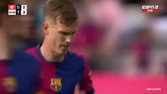 Dani Olmo marcó el descuento del Barcelona ante el Celta de Vigo. (Video: ESPN)