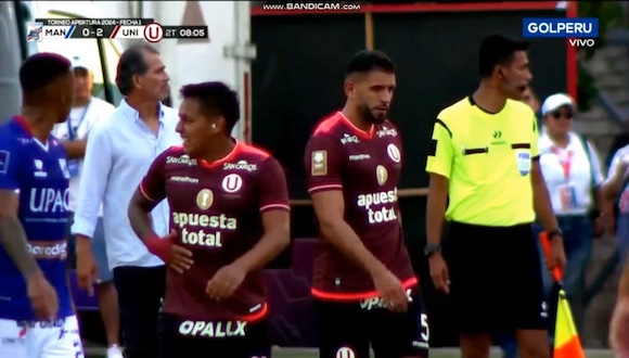 Alexander Succar expulsado en Mannucci vs. Universitario. (Video: GOLPERU)