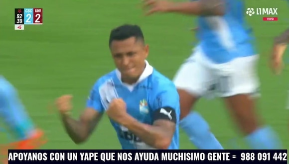 Gol Yoshimar Yotún para el 2-2 de Sporting Cristal vs Universitario | VIDEO: L1MAX
