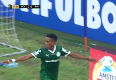 ¡Bien ubicado! Gol de Estevao para el 1-0 del Sporting Cristal vs. Palmeiras por Libertadores