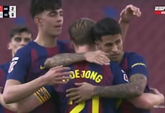 ¡Se disfrazó de 9! Gol de Frenkie De Jong para el 2-0 de Barcelona vs. Levante