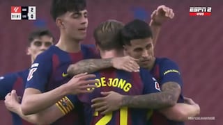¡Se disfrazó de 9! Gol de Frenkie De Jong para el 2-0 de Barcelona vs. Levante