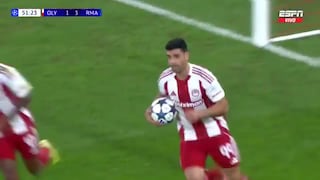 ¡Acortan distancias! Gol de Mehdi Taremi puso el 2-3 del Olympiacos vs Real Madrid