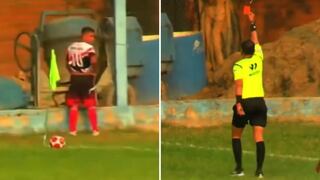 Viral: expulsan a jugador de Copa Perú por orinar en la cancha