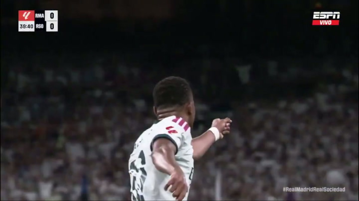 ¡El primero de la ‘Tortuga’! Gol de Kylian Mbappé para abrir la cuenta en Real Madrid vs. Real Sociedad