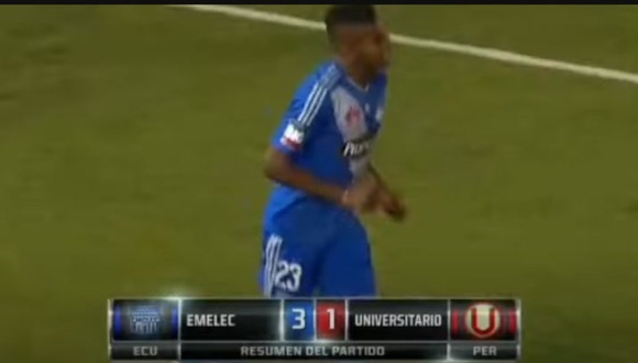 Segundo Portocarrero enfrentó a Universitario en el 2016, jugando por Emelec. (Video: FOX Sports)