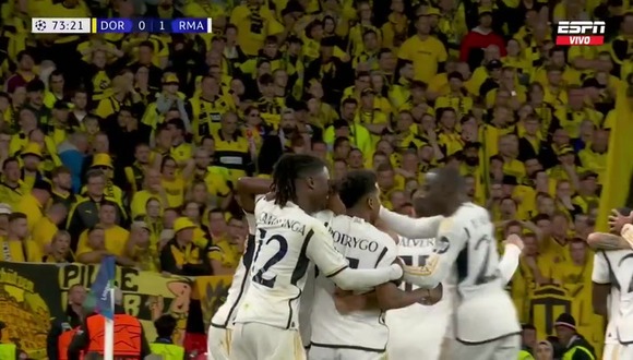 Gol de Dani Carvajal para el 1-0 de Real Madrid vs. Dortmund. (Video: ESPN)