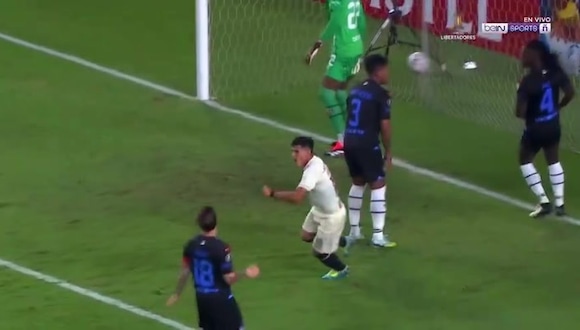 El gol de José Rivera en el Universitario vs. LDU de Quito (Fuente: ESPN / BeinSports)
