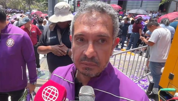 Franco Velazco en la procesión del Señor de los Milagros. (Video: América TV)
