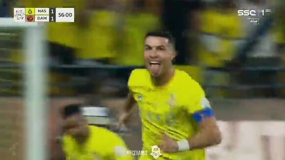 Golazo de Cristiano Ronaldo de tiro libre para el 2-1 del Al Nassr vs. Damac. (Video: SSC)