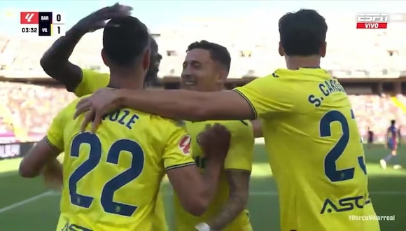 Ayoze Pérez marcó el 0-1 del Barcelona vs Villareal por LaLiga. (Video: ESPN)