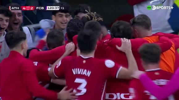 Nico Williams anotó el 4-2 de Athletic Club vs. Barcelona, por Copa del Rey. (Video: DSports)