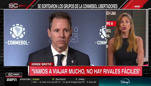 Jorge Brito, presidente de River Plate, tras sorteo de la Copa | video: ESPN