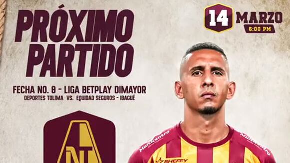 Deportes Tolima vs. La Equidad: juegan el martes por la Liga BetPlay | VIDEO: @cdtolima