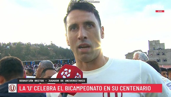 Declaraciones de Sebastián Britos tras el título de Universitario. (Video: L1 MAX)
