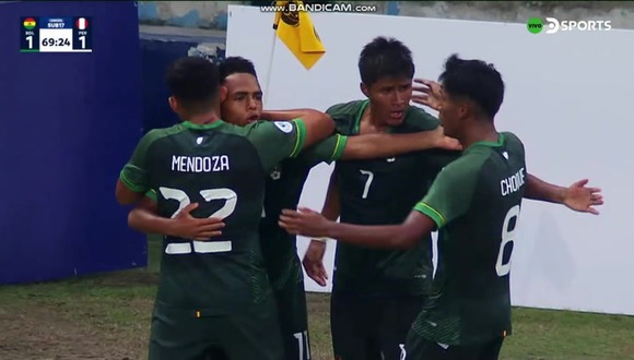 Gol de Moisés Paniagua para el 1-1 de Bolivia ante Perú por el Sudamericano Sub-17. (Video: DIRECTV)