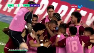 Con desborde y centro de Soteldo: el gol de Rondón para 1-1 de Venezuela vs. Argentina