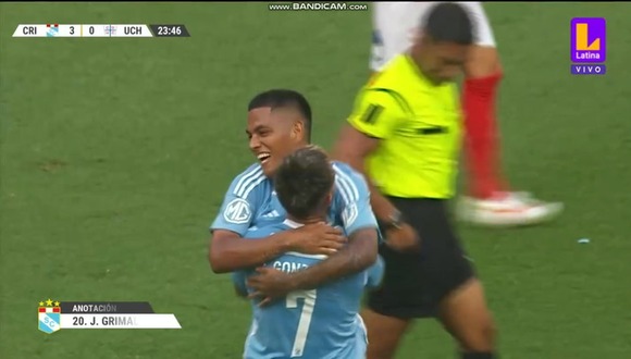 Joao Grimaldo marcó el 3-0 de Sporting Cristal sobre U. Católica. (Video: Latina)