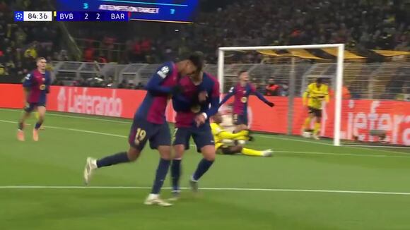Doblete de Ferrán Torres en Barcelona vs. Dortmund por Champions League. (Video: ESPN)