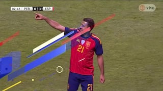 ¡Rápida conquista! Gol de Mikel Oyarzabal para el 1-0 de España vs Perú