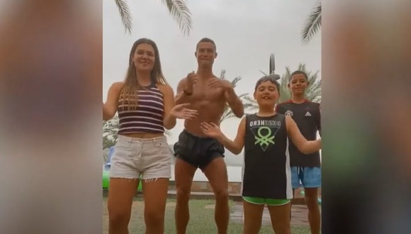 El baile viral de Cristiano Ronaldo junto a su familia en redes sociales. (YouTube)
