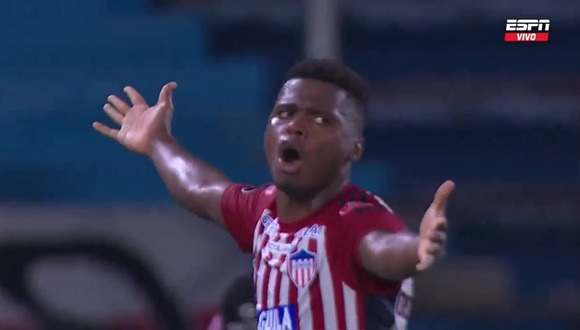 Gol de Deiber Caicedo para el 1-1 de Junior vs. Universitario. (Video: ESPN)