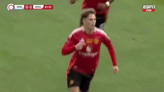 Bailó a toda la defensa del Man. City: el golazo de Garnacho en Wembley y el festejo a lo ‘CR7’