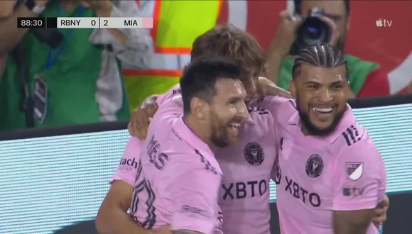 Lionel Messi anotó el 2-0 de Inter Miami vs. NY Red Bulls. (Video: Apple TV)