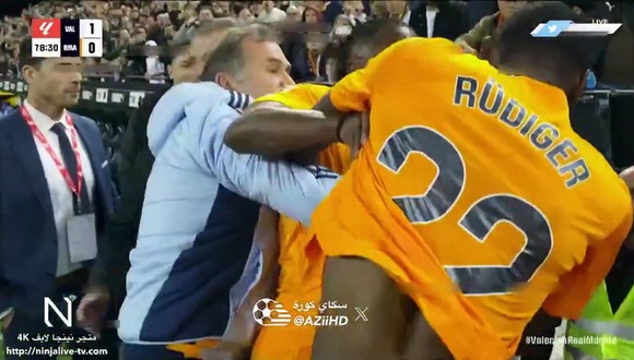 La tarjeta roja para Vinicius Junior en el Real Madrid vs. Valencia. (Video: LaLiga)