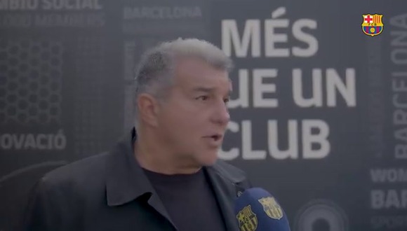Joan Laporta, presidente del Barcelona, habló sobre la salida de Xavi Hernández. (Video: FC Barcelona)