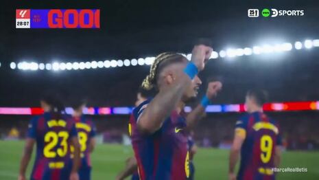 ¡Grítalo campeón! Golazo de Raphinha para el 1-0 del Barcelona vs. Real Betis