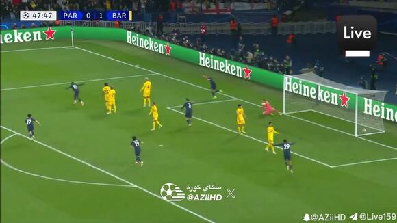 Gol de Dembélé para el 1-1 de PSG vs Barcelona. (Video: ESPN)