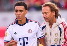 ¡Preocupación en Alemania! Jamal Musiala volvió a desplomarse en amistoso del Bayern