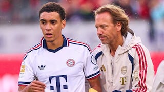 ¡Preocupación en Alemania! Jamal Musiala volvió a desplomarse en amistoso del Bayern