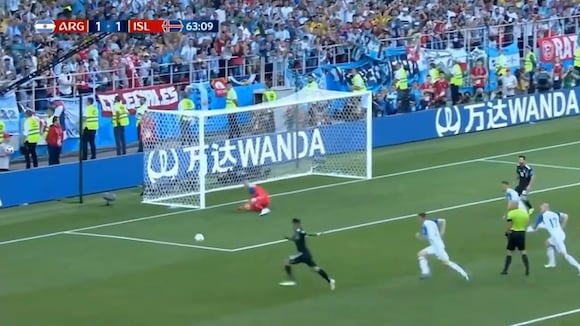 Lionel Messi se falló un penal en Rusia 2018 frente a Islandia. (Video: Difusión YouTube)