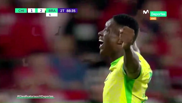 Gol de Luiz Henrique para el 2-1 de Brasil ante Chile por Eliminatorias 2026. (Video: Movistar Deportes)