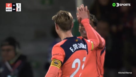 ¡Dejó en el piso al portero! Gol de Ferrán Torres para el 2-1 de Barcelona vs. Elche