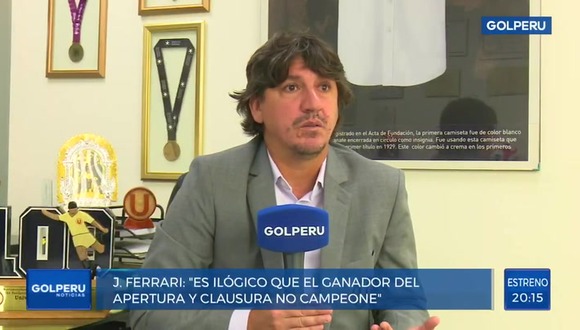 Jean Ferrari habló sobre el posible formato de la Liga 1 en 2025. (Video: GOLPERU)